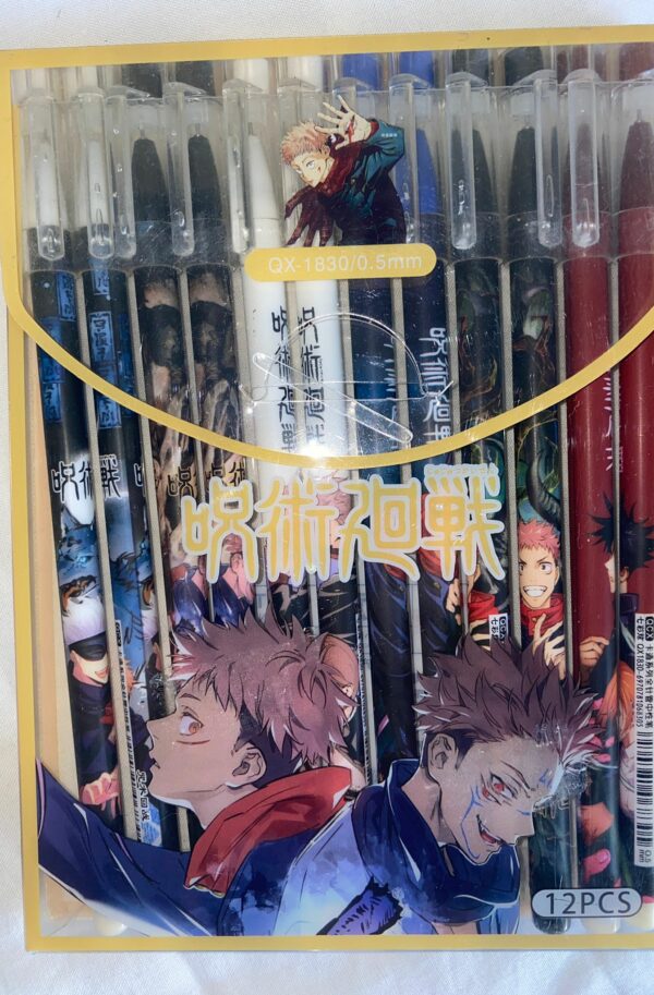 Pack stylo gel noir Jujutsu kaisen rentrée 2023