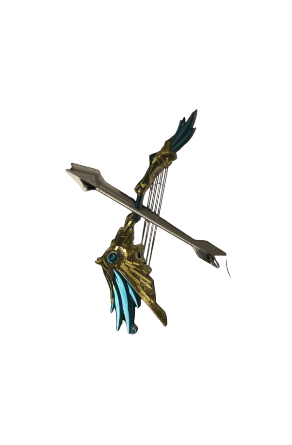 Mini réplique Ailes de la Voûte d’Azur, fidèle à l’arme emblématique de Genshin Impact, parfaite pour les fans et collectionneurs."