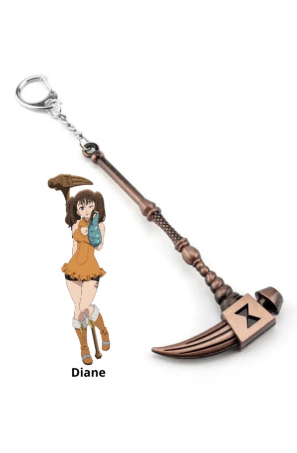 Porte-clés Marteau Diane, réplique miniature de l’arme sacrée Gideon de Seven Deadly Sins, parfait pour les fans et collectionneurs