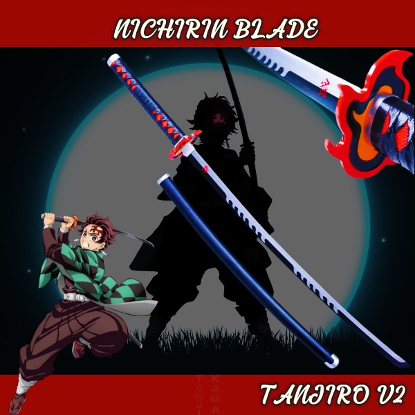 Katana Tanjiro V2 Demon Slayer - Réplique décorative en acier