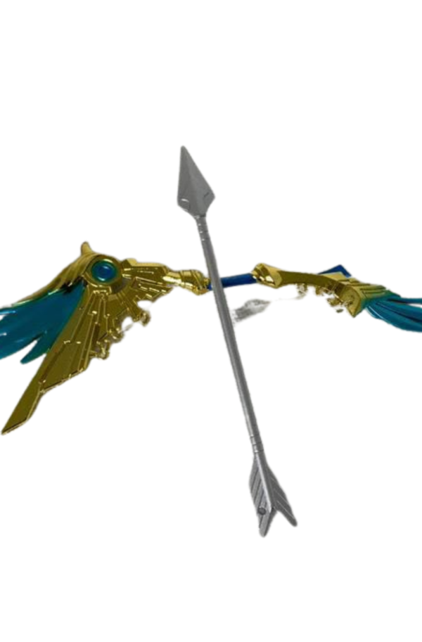 Mini arc Voûte d’Azur, réplique détaillée de l’arme mythique de Genshin Impact, parfaite pour les fans et collectionneurs