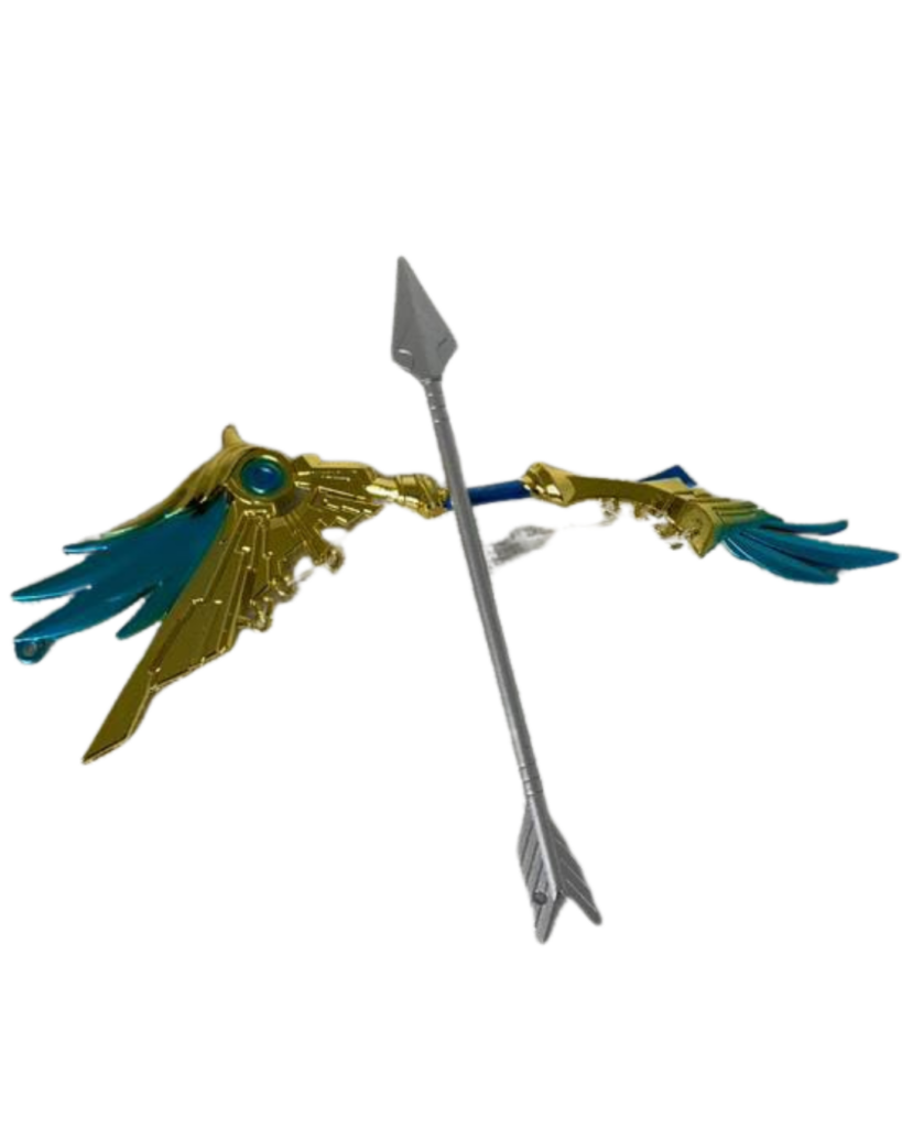 Mini arc Voûte d’Azur, réplique détaillée de l’arme mythique de Genshin Impact, parfaite pour les fans et collectionneurs