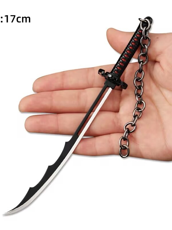 Porte-clé Bleach dernier Bankai Ichigo, réplique miniature du Tensa Zangetsu d’Ichigo Kurosaki