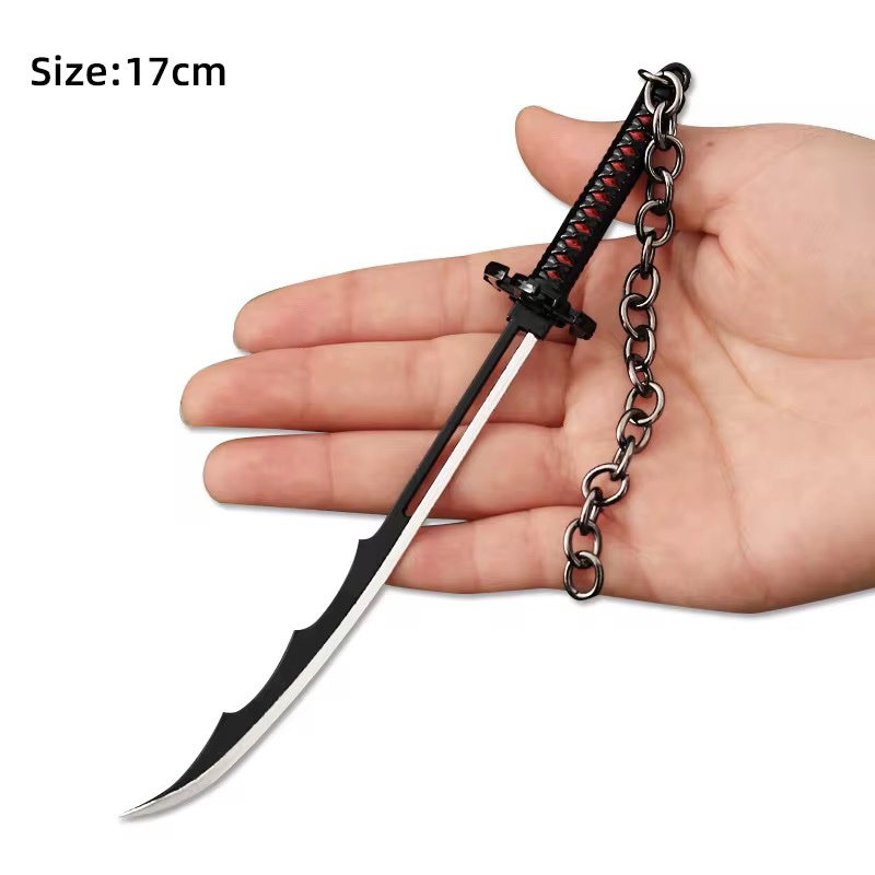 Porte-clé Bleach dernier Bankai Ichigo, réplique miniature du Tensa Zangetsu d’Ichigo Kurosaki